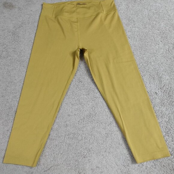 Girlfriend Collective Pants 4XL Yellow Mustard High Rise Capri Leggings - Picture 1 of 9